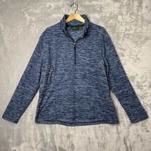 Stillwater Supply Co Pullover Mens 2XL Blue Half Zip Fleece Sweatshirt Outdoors